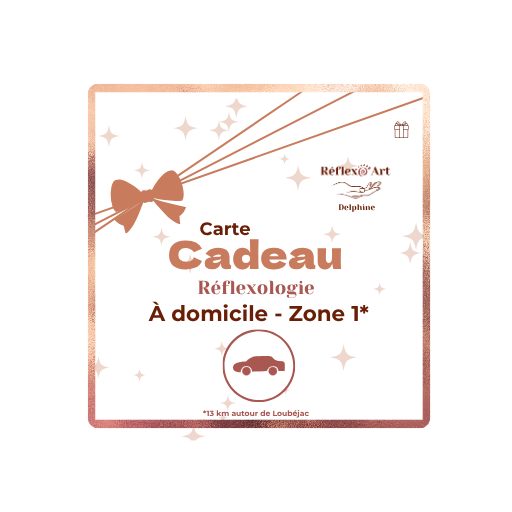 Illustration de la carte cadeau de réflexologie à domicile pour la zone 1
