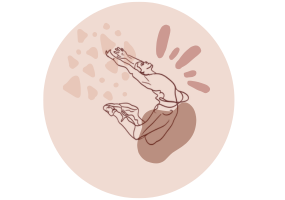 Illustration homme saut réflexologie combinée