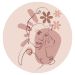 Illustrations d'un portrait de femme avant une séance de réflexologie faciale