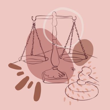 Illustration d'une balance et d'un marteau de justice.